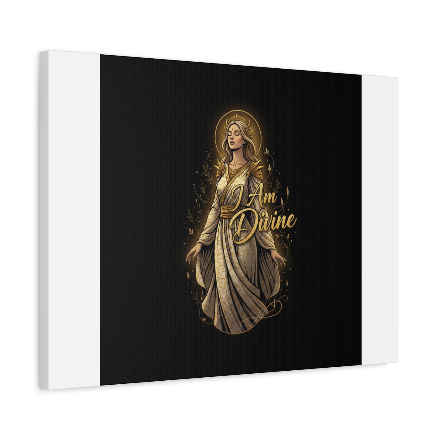 I Am Divine Canvas, Goddess Art Print | Manifest Goddess, Mythic Wall Art