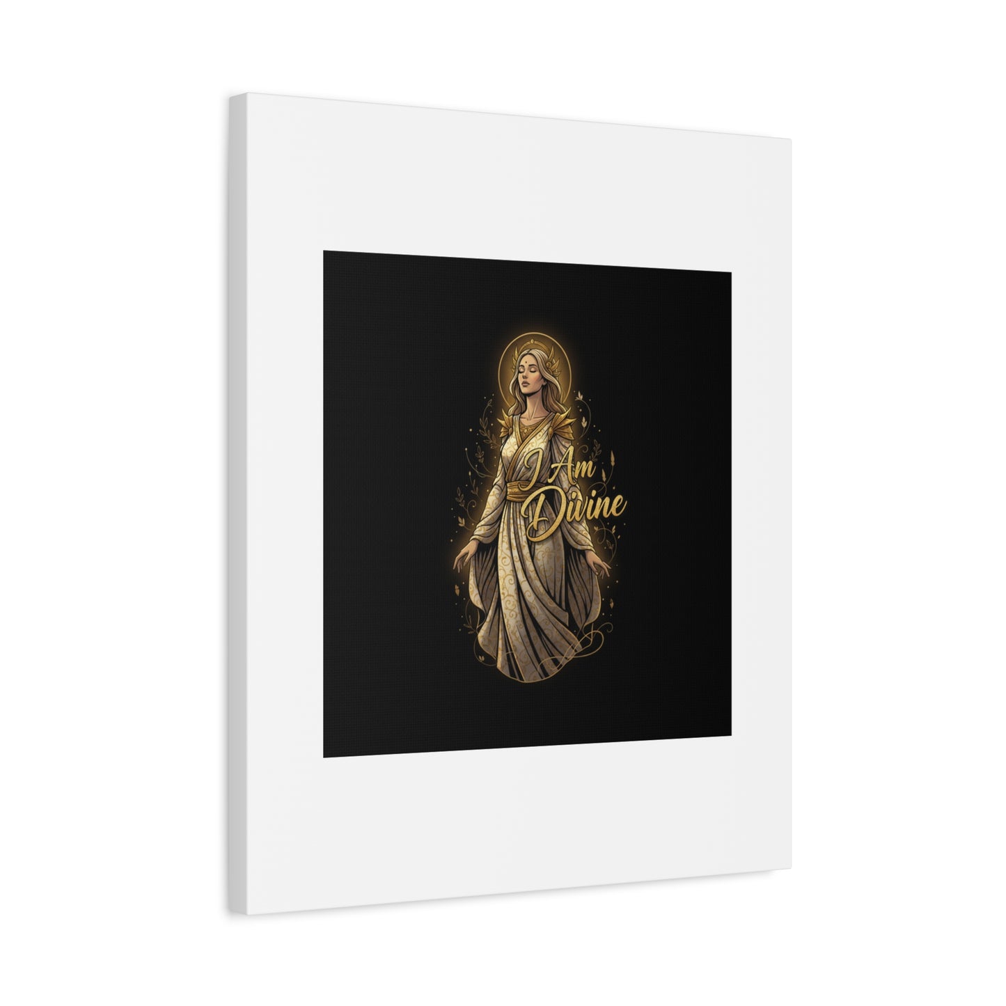 I Am Divine Canvas, Goddess Art Print | Manifest Goddess, Mythic Wall Art