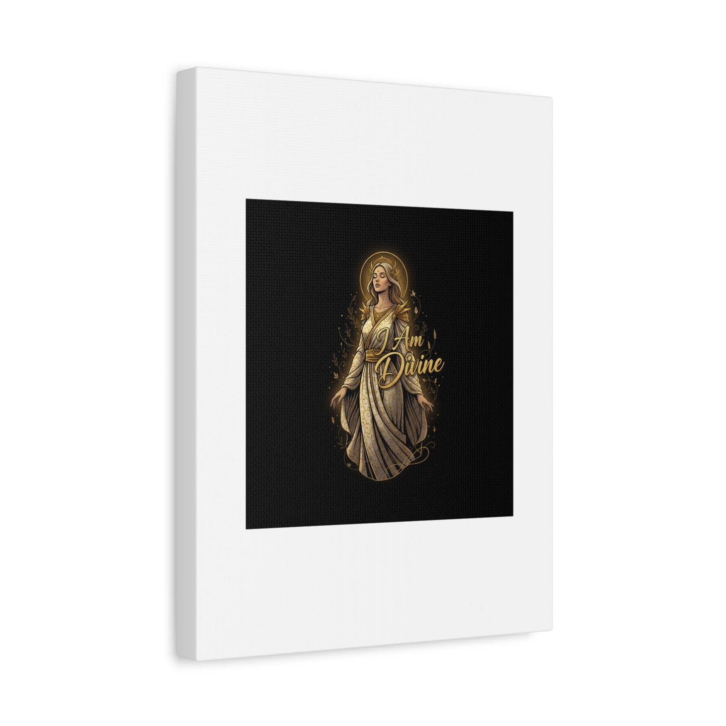 I Am Divine Canvas, Goddess Art Print | Manifest Goddess, Mythic Wall Art