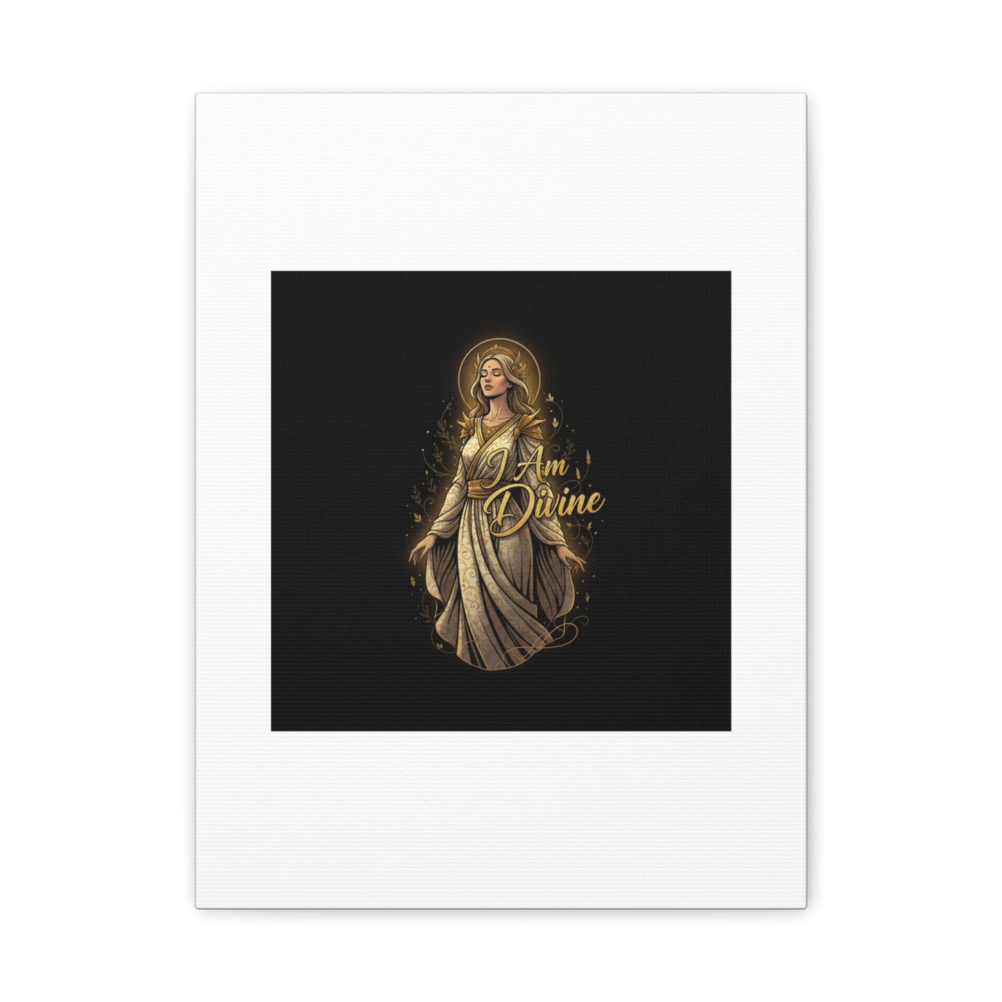 I Am Divine Canvas, Goddess Art Print | Manifest Goddess, Mythic Wall Art