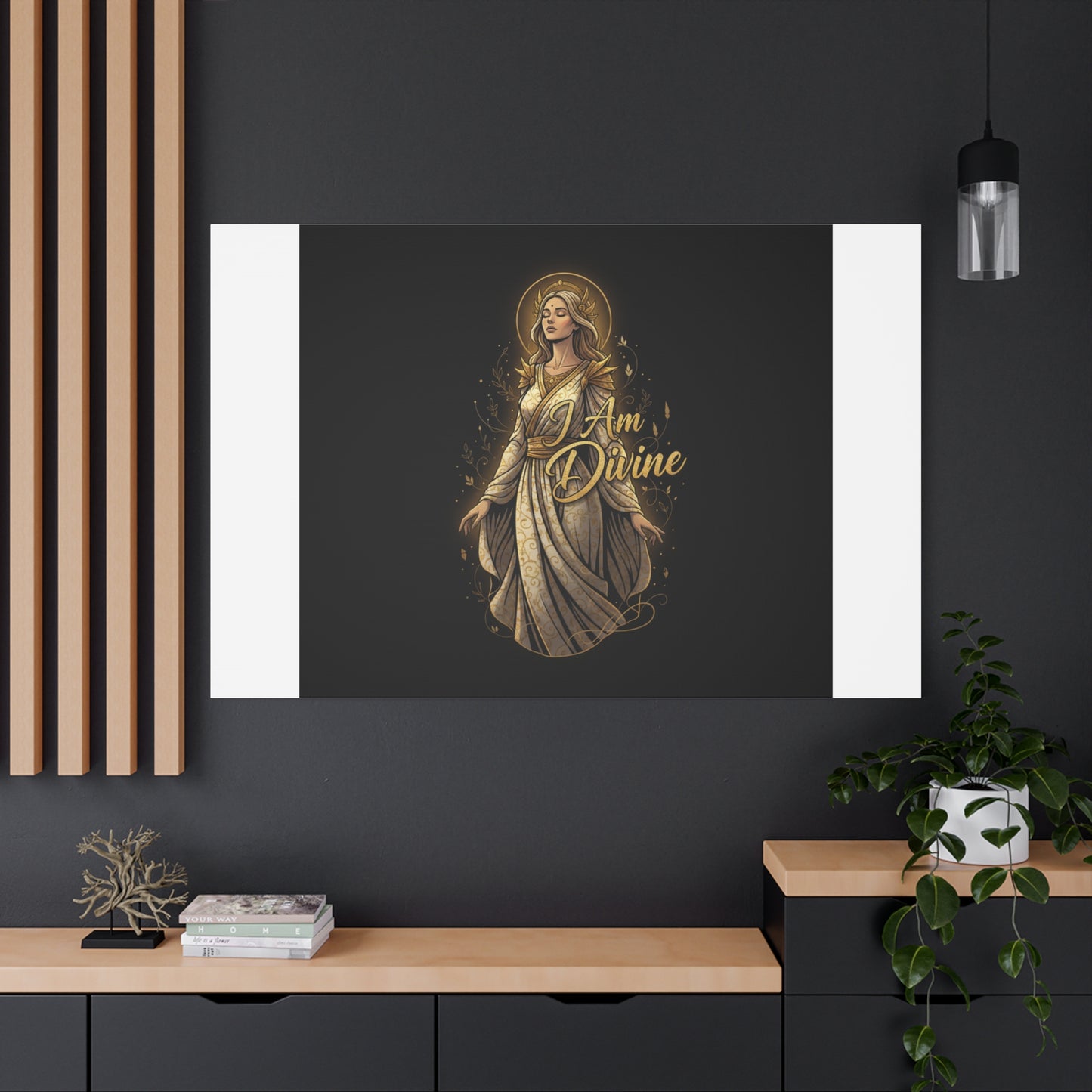 I Am Divine Canvas, Goddess Art Print | Manifest Goddess, Mythic Wall Art