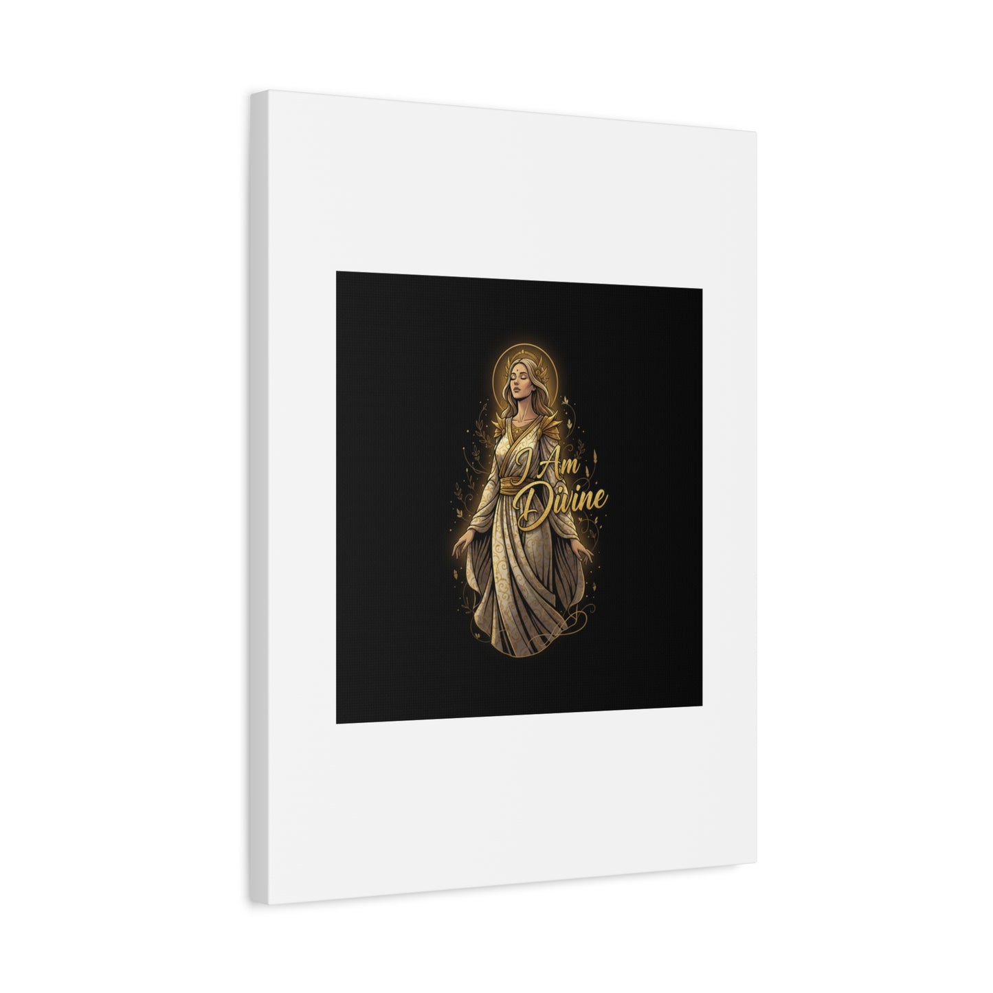 I Am Divine Canvas, Goddess Art Print | Manifest Goddess, Mythic Wall Art