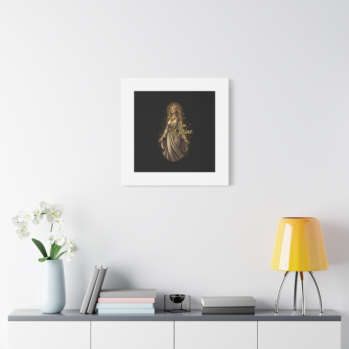 I Am Divine Canvas, Goddess Art Print | Manifest Goddess, Mythic Wall Art