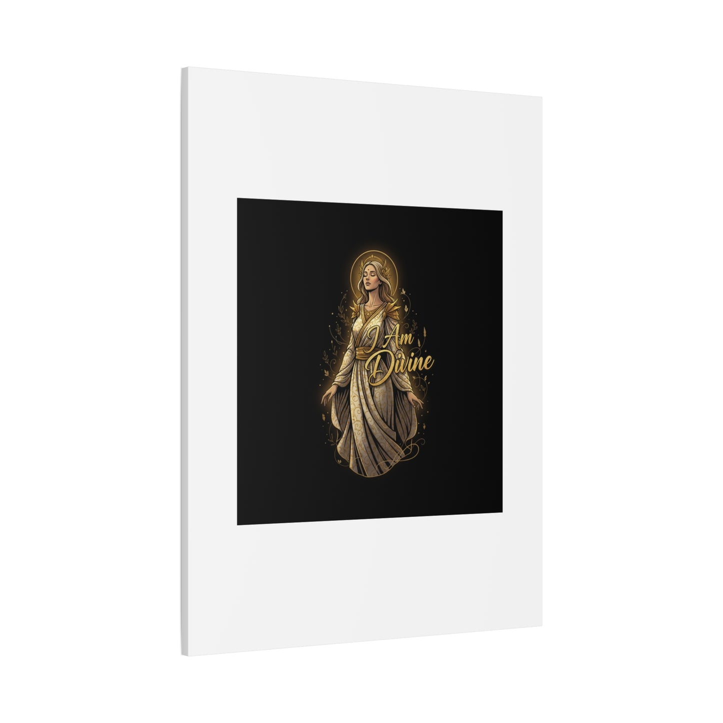 I Am Divine Canvas, Goddess Art Print | Manifest Goddess, Mythic Wall Art
