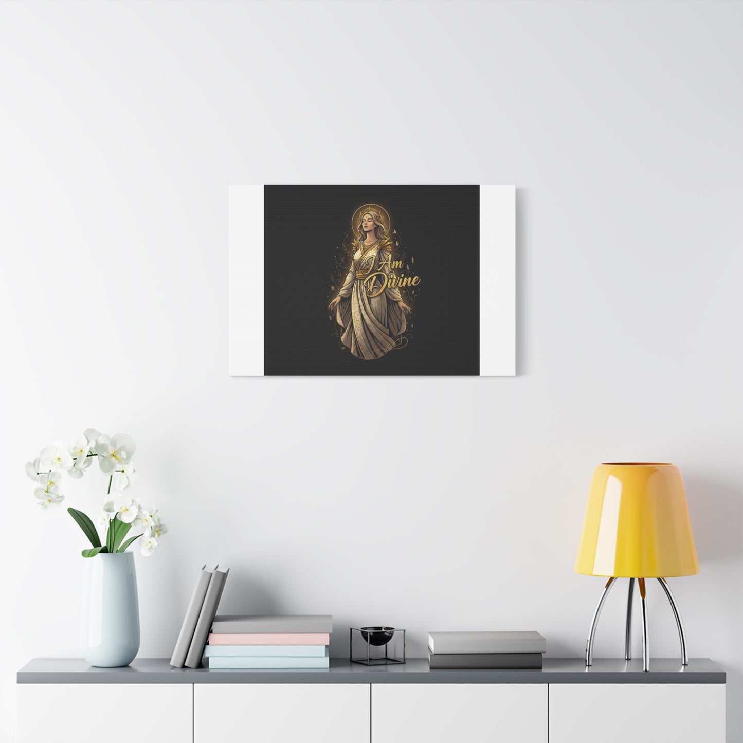 I Am Divine Canvas, Goddess Art Print | Manifest Goddess, Mythic Wall Art