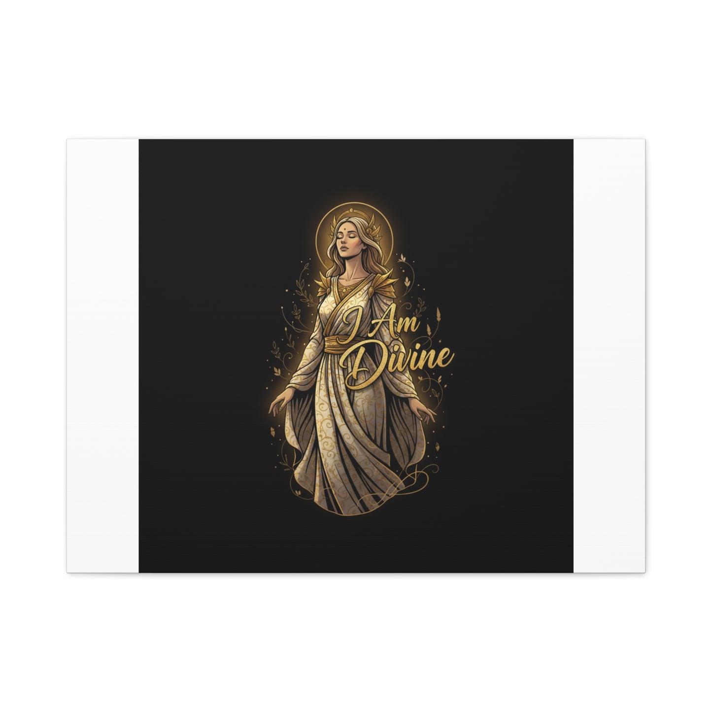 I Am Divine Canvas, Goddess Art Print | Manifest Goddess, Mythic Wall Art