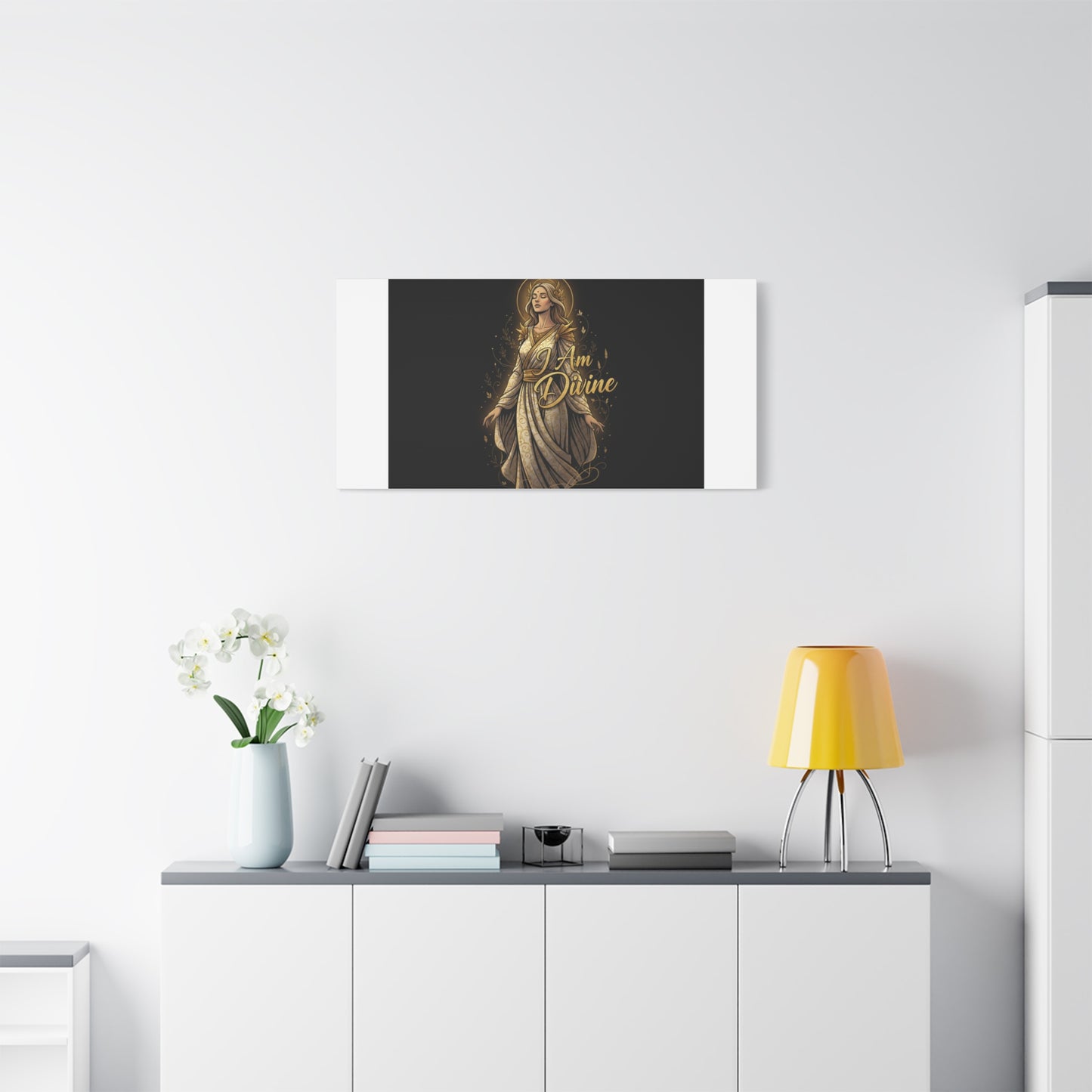 I Am Divine Canvas, Goddess Art Print | Manifest Goddess, Mythic Wall Art