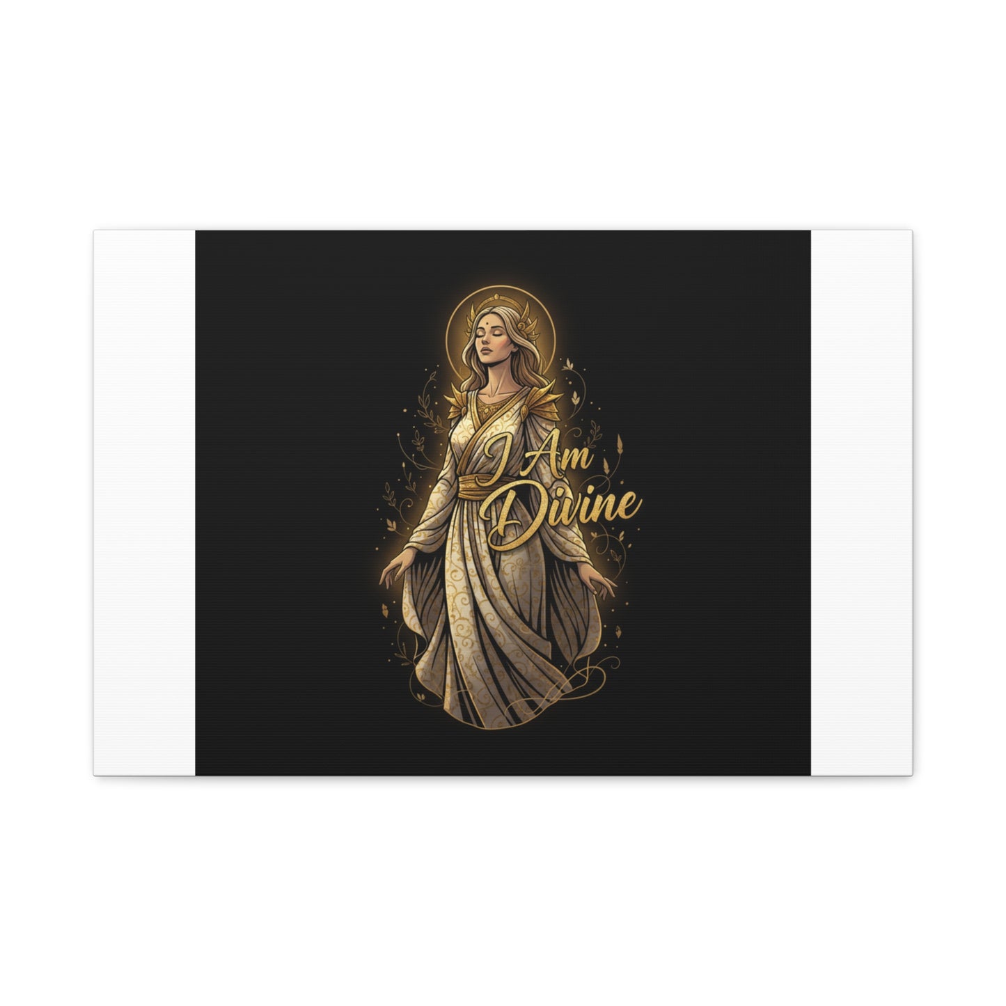 I Am Divine Canvas, Goddess Art Print | Manifest Goddess, Mythic Wall Art