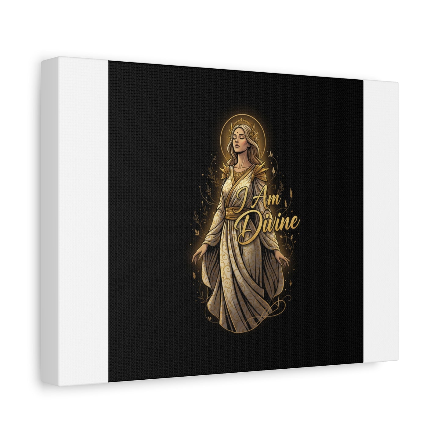 I Am Divine Canvas, Goddess Art Print | Manifest Goddess, Mythic Wall Art