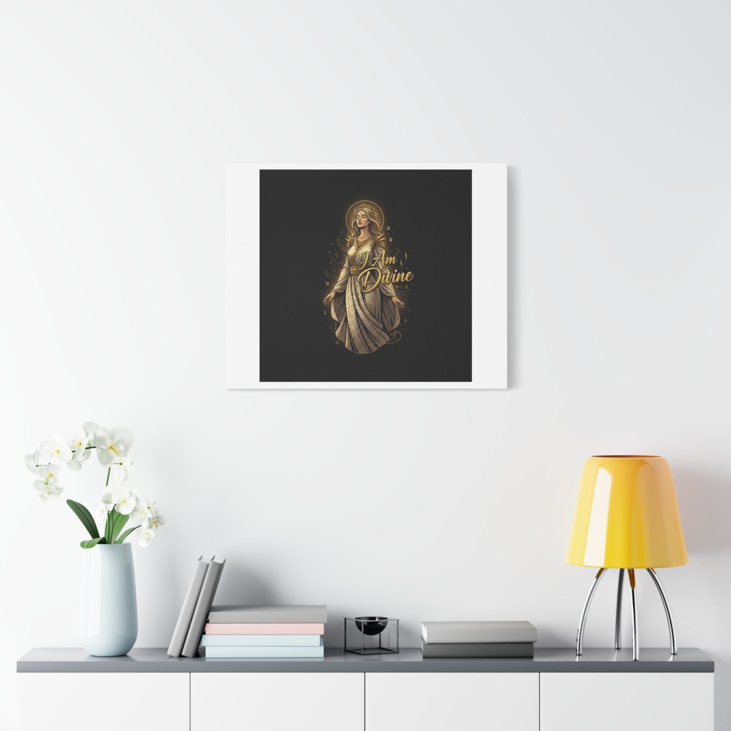 I Am Divine Canvas, Goddess Art Print | Manifest Goddess, Mythic Wall Art