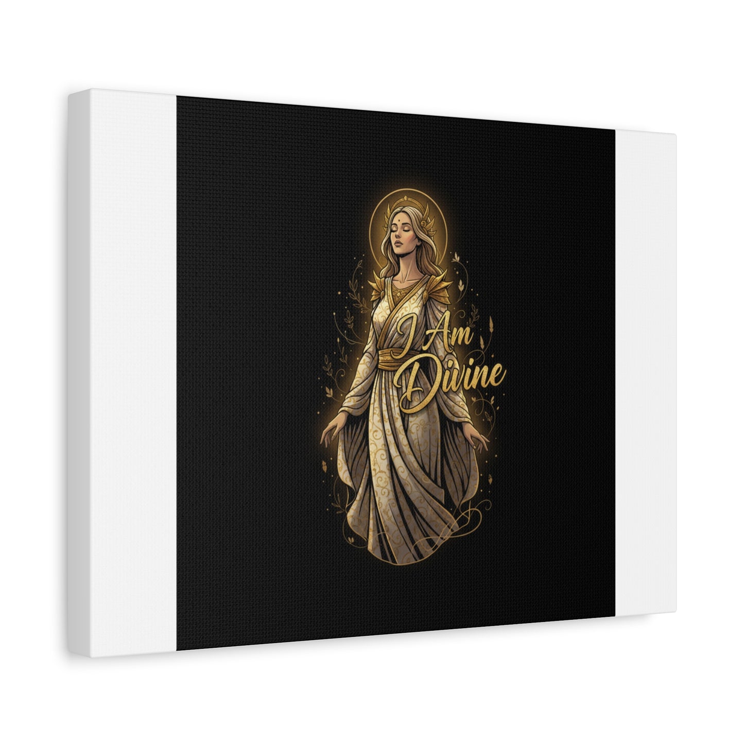 I Am Divine Canvas, Goddess Art Print | Manifest Goddess, Mythic Wall Art
