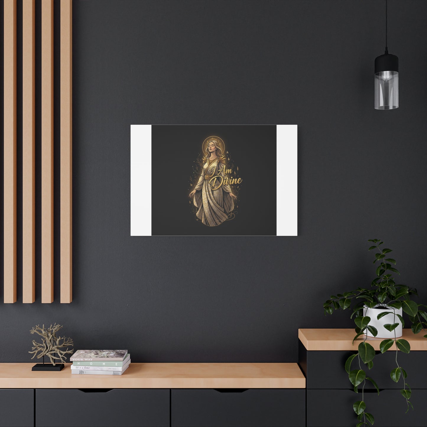I Am Divine Canvas, Goddess Art Print | Manifest Goddess, Mythic Wall Art