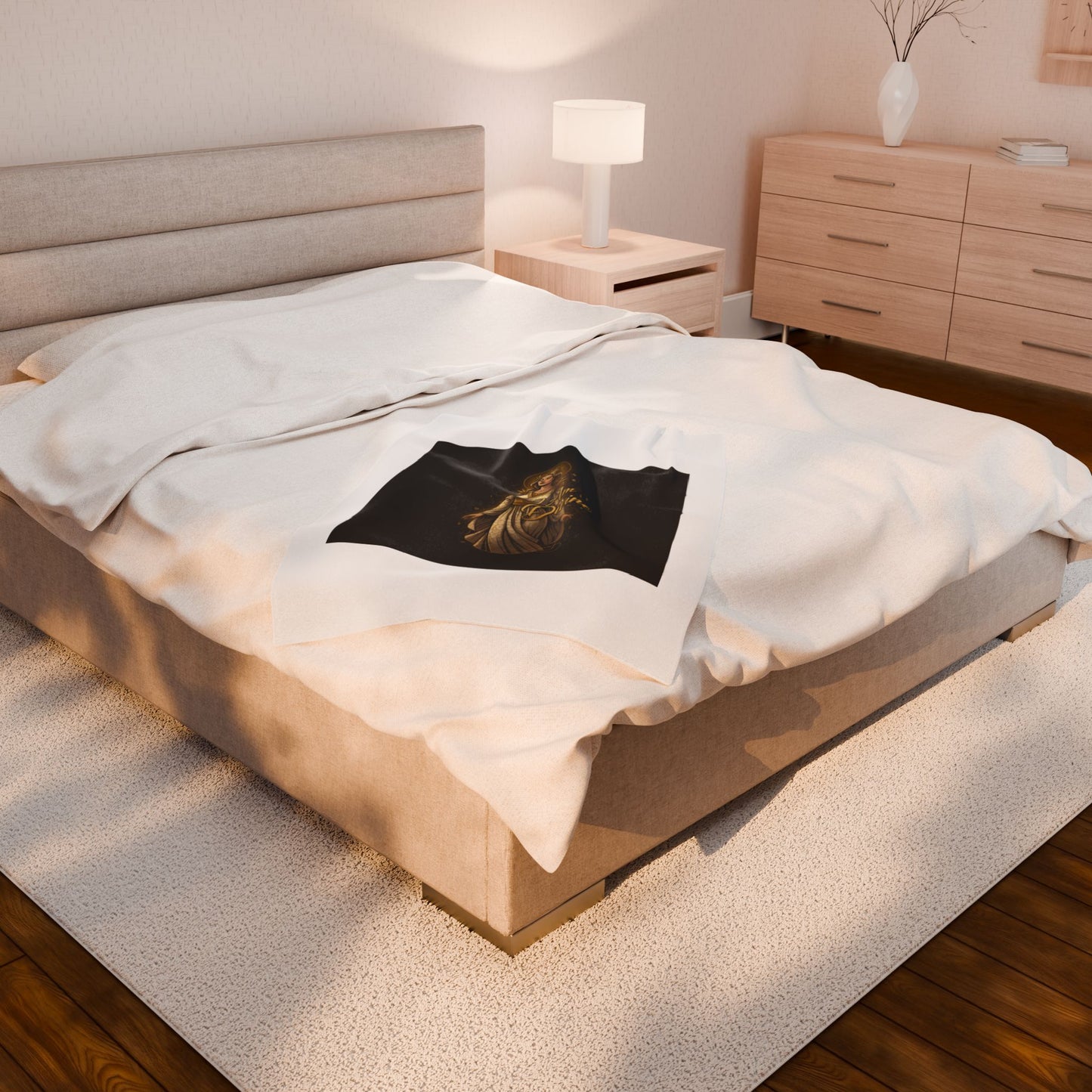 I Am Divine Velveteen Plush Blanket | Goddess Complex, Manifestation Decor