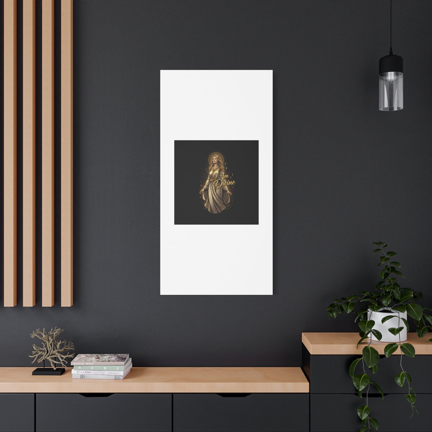 I Am Divine Canvas, Goddess Art Print | Manifest Goddess, Mythic Wall Art