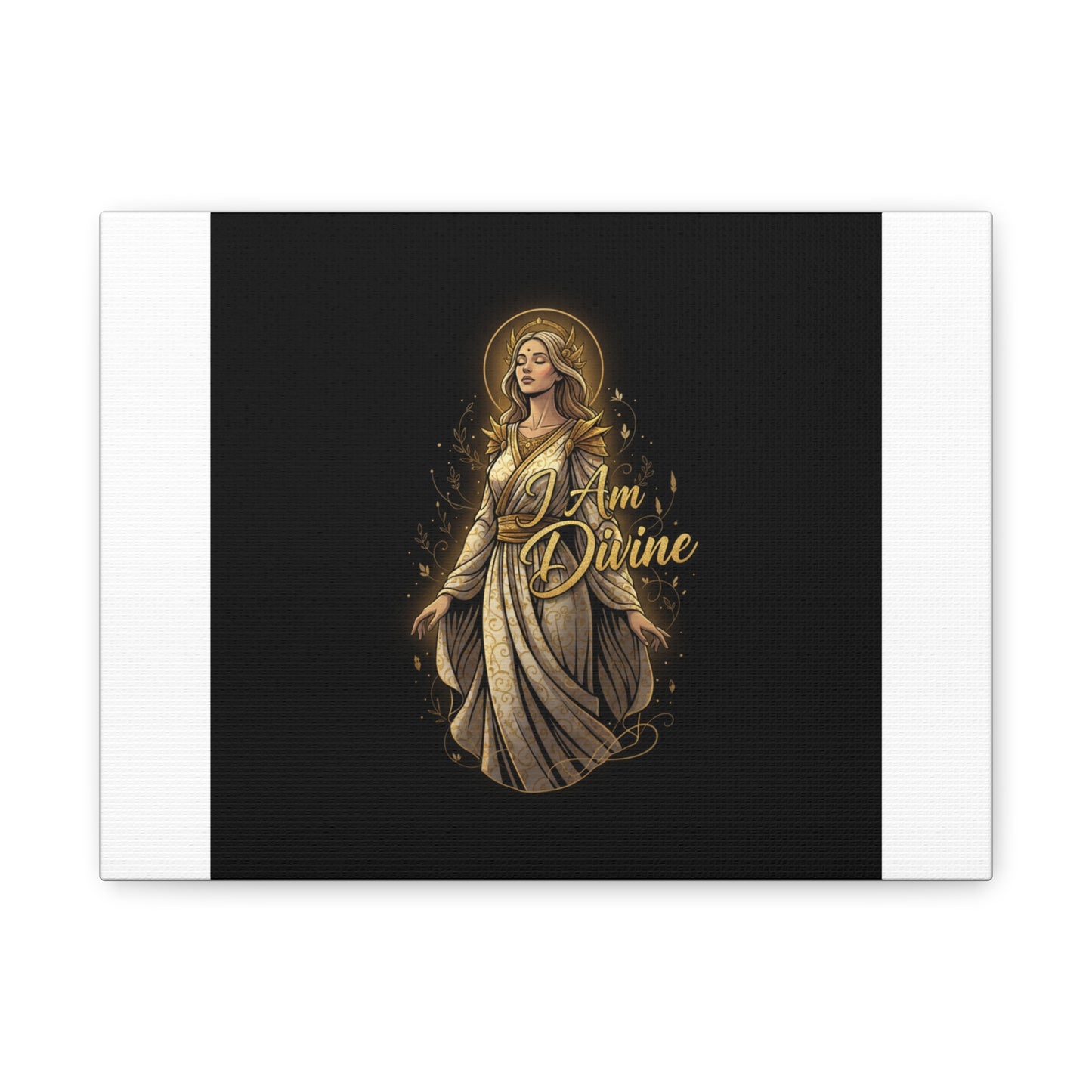 I Am Divine Canvas, Goddess Art Print | Manifest Goddess, Mythic Wall Art