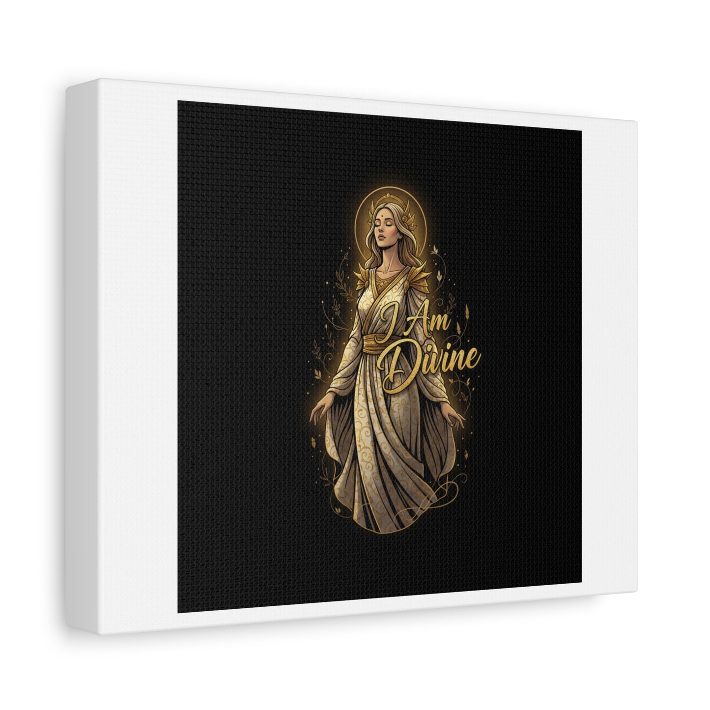 I Am Divine Canvas, Goddess Art Print | Manifest Goddess, Mythic Wall Art