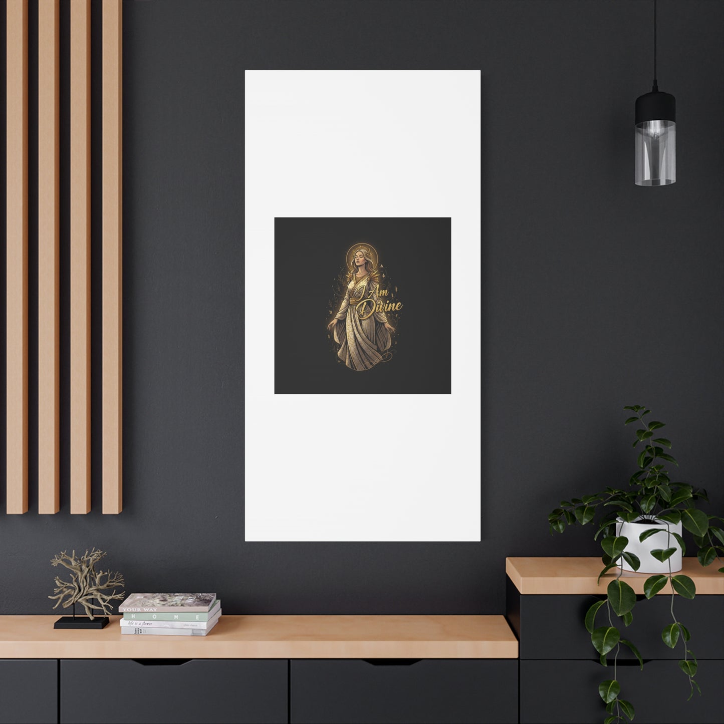 I Am Divine Canvas, Goddess Art Print | Manifest Goddess, Mythic Wall Art