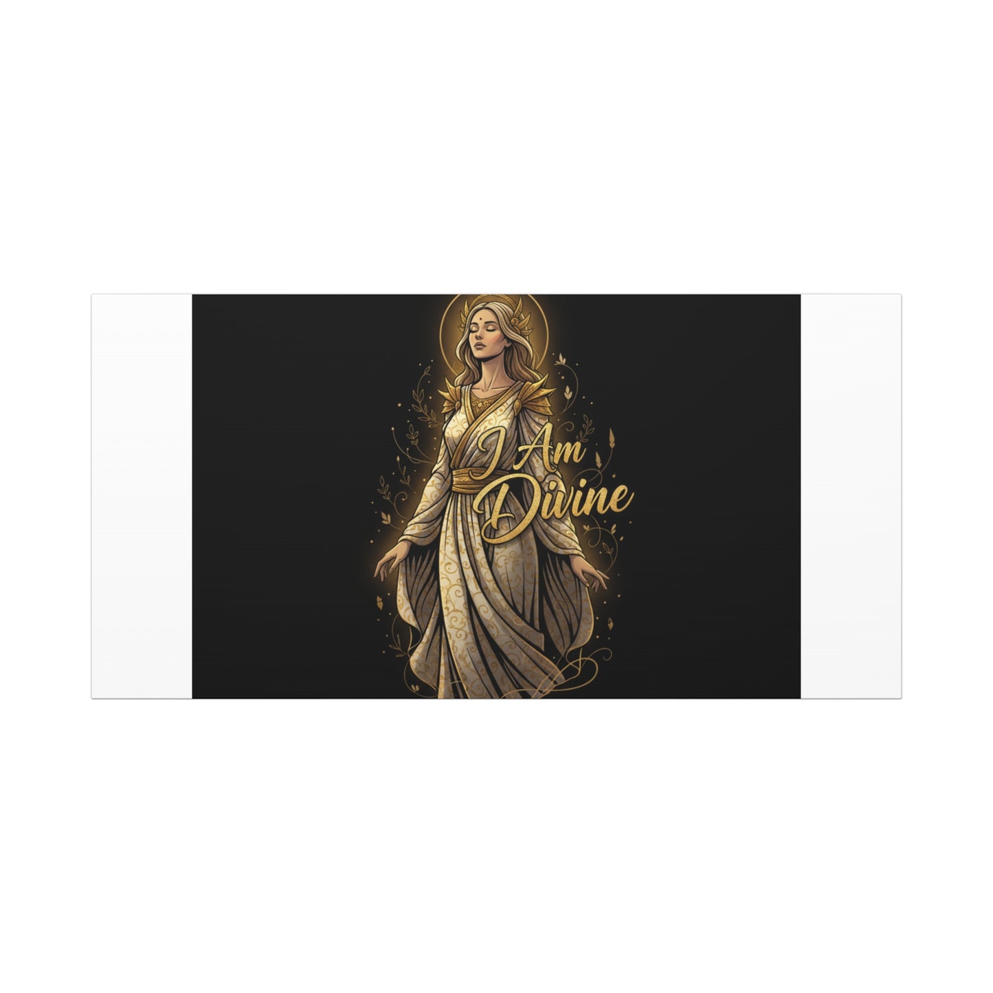 I Am Divine Canvas, Goddess Art Print | Manifest Goddess, Mythic Wall Art