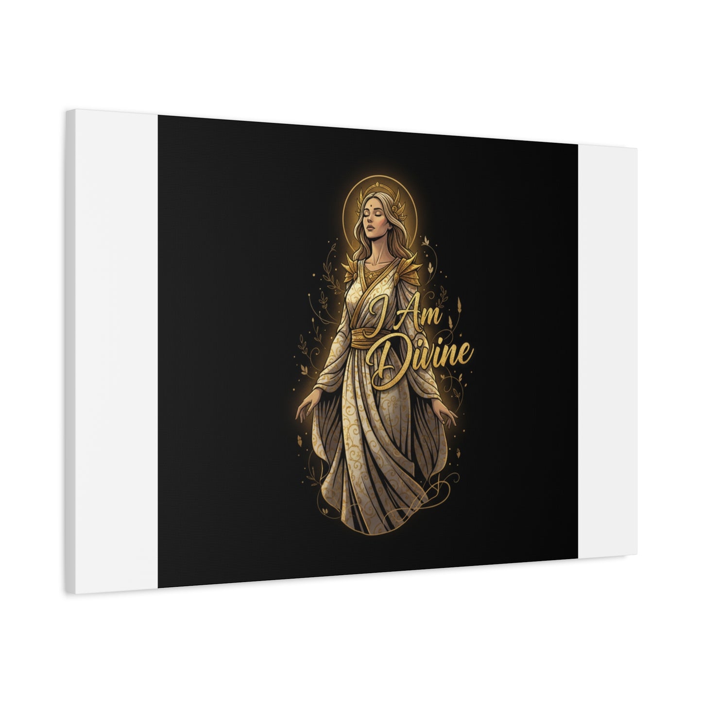 I Am Divine Canvas, Goddess Art Print | Manifest Goddess, Mythic Wall Art