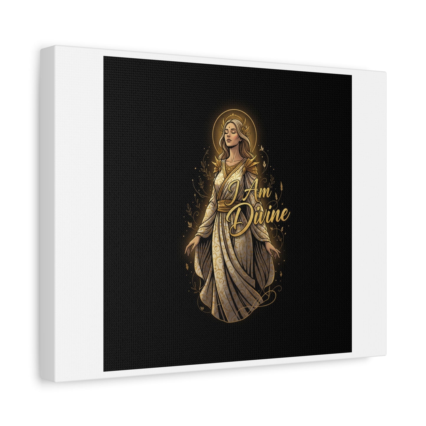 I Am Divine Canvas, Goddess Art Print | Manifest Goddess, Mythic Wall Art