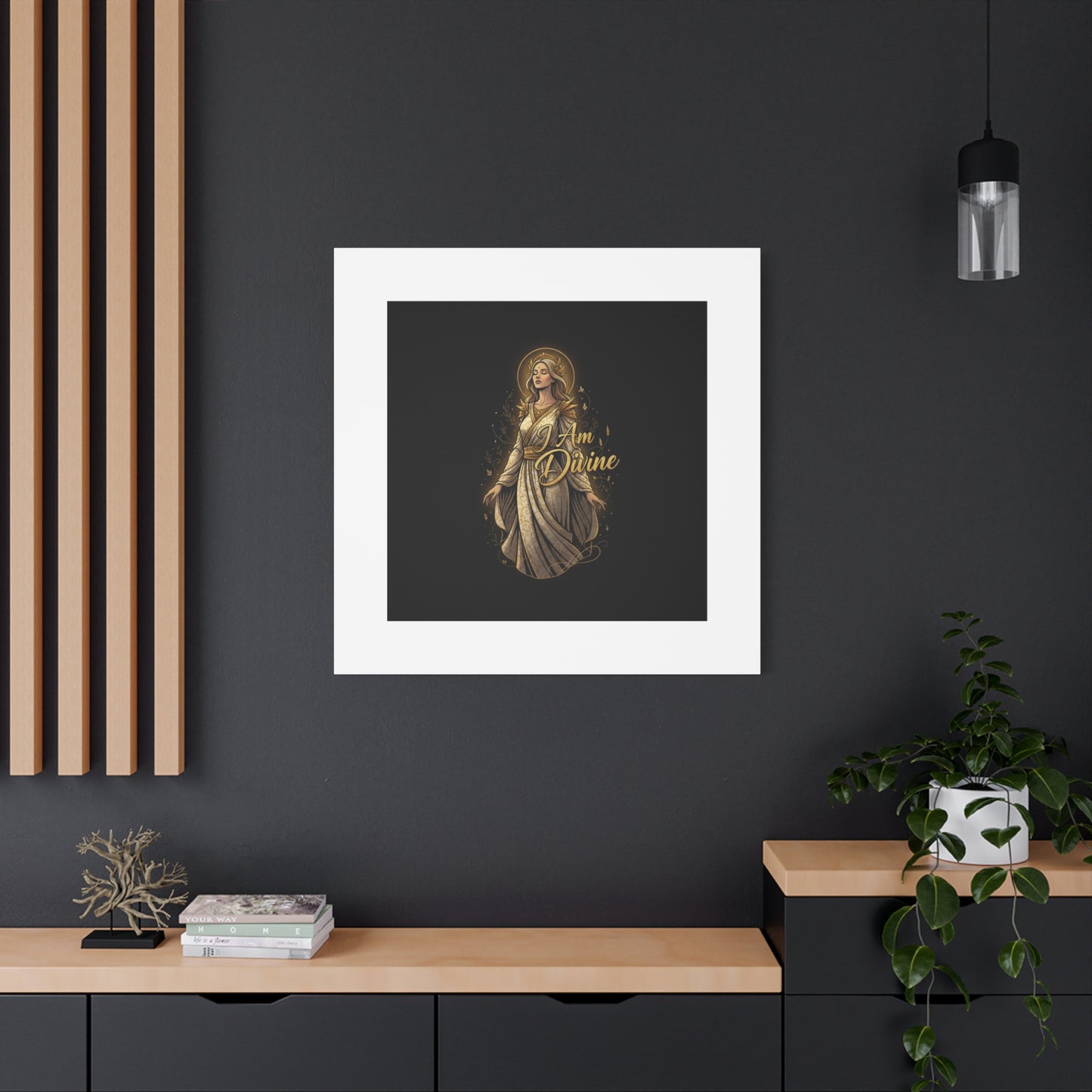 I Am Divine Canvas, Goddess Art Print | Manifest Goddess, Mythic Wall Art