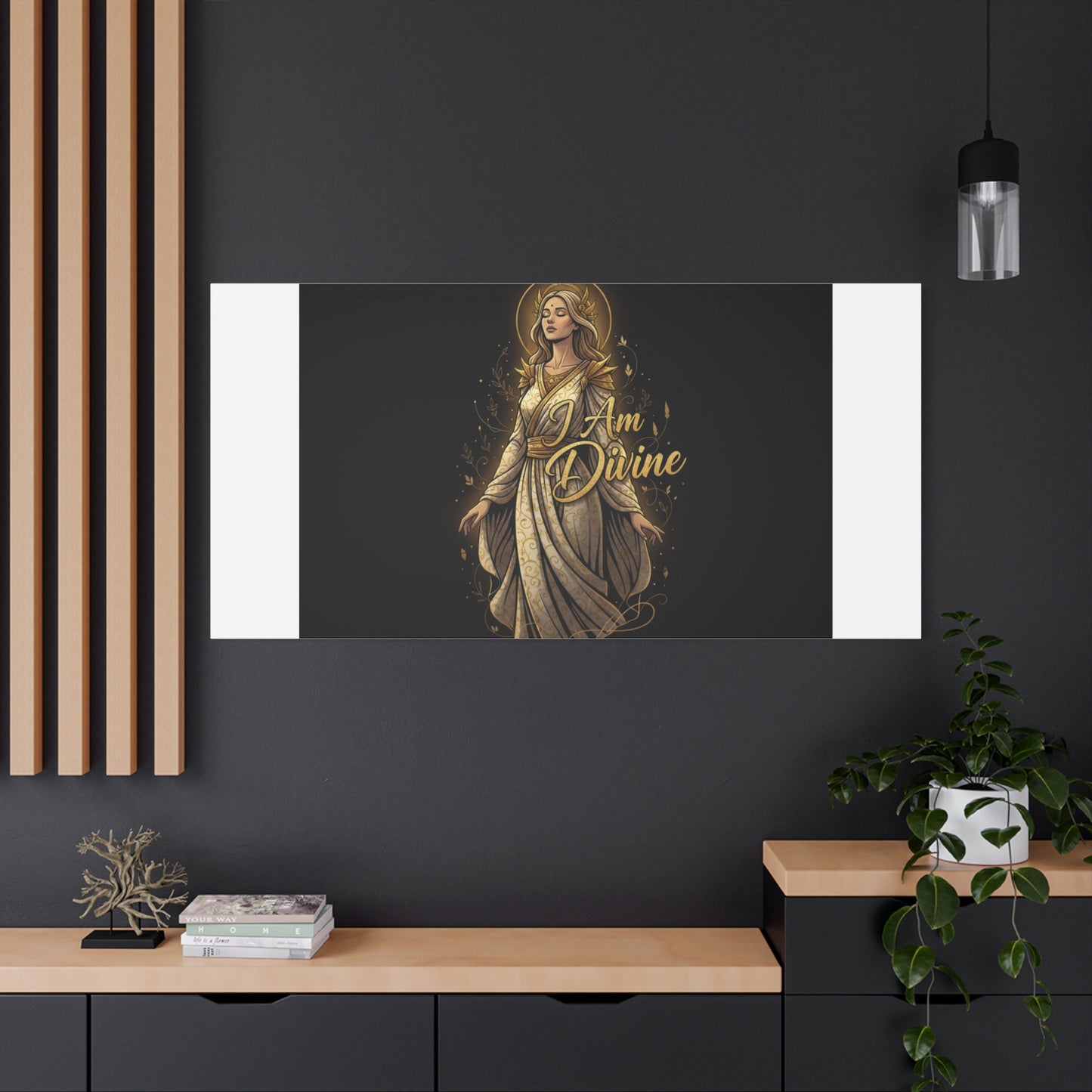 I Am Divine Canvas, Goddess Art Print | Manifest Goddess, Mythic Wall Art