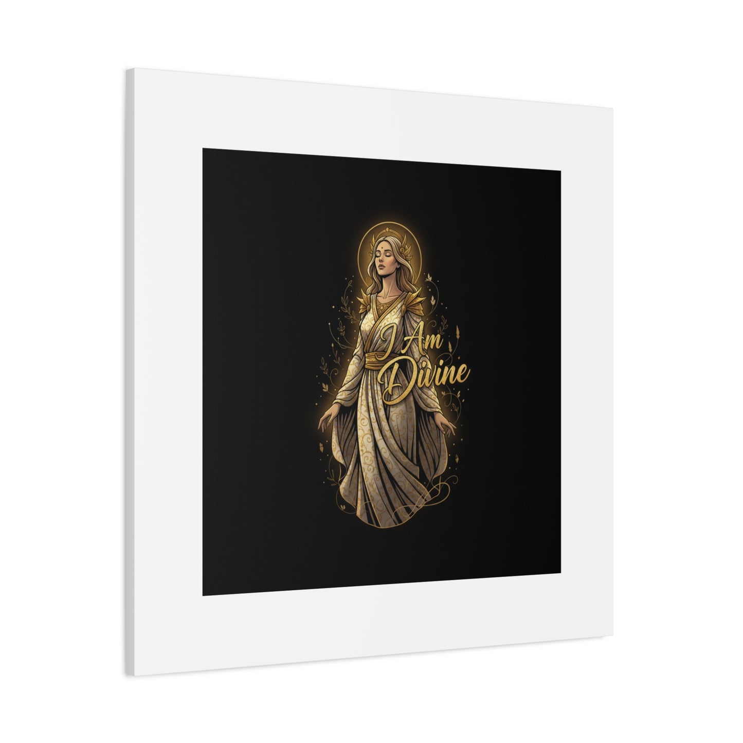 I Am Divine Canvas, Goddess Art Print | Manifest Goddess, Mythic Wall Art