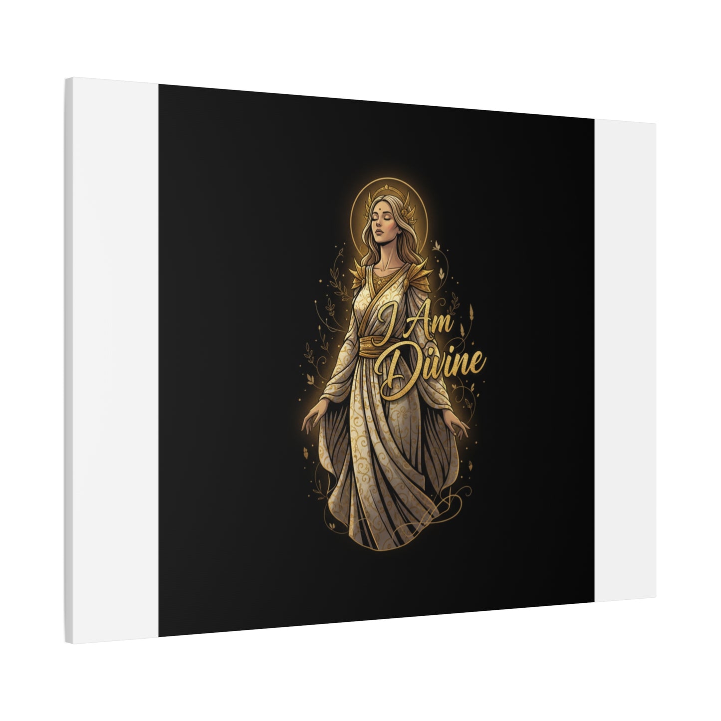 I Am Divine Canvas, Goddess Art Print | Manifest Goddess, Mythic Wall Art
