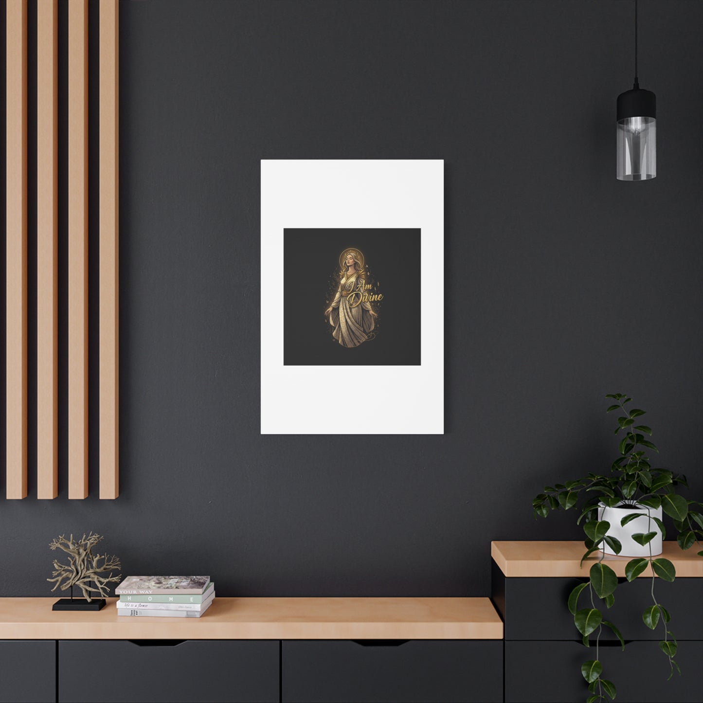 I Am Divine Canvas, Goddess Art Print | Manifest Goddess, Mythic Wall Art