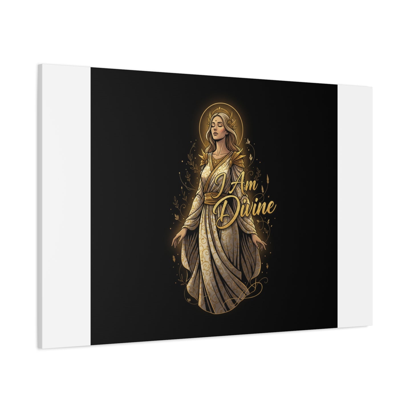 I Am Divine Canvas, Goddess Art Print | Manifest Goddess, Mythic Wall Art