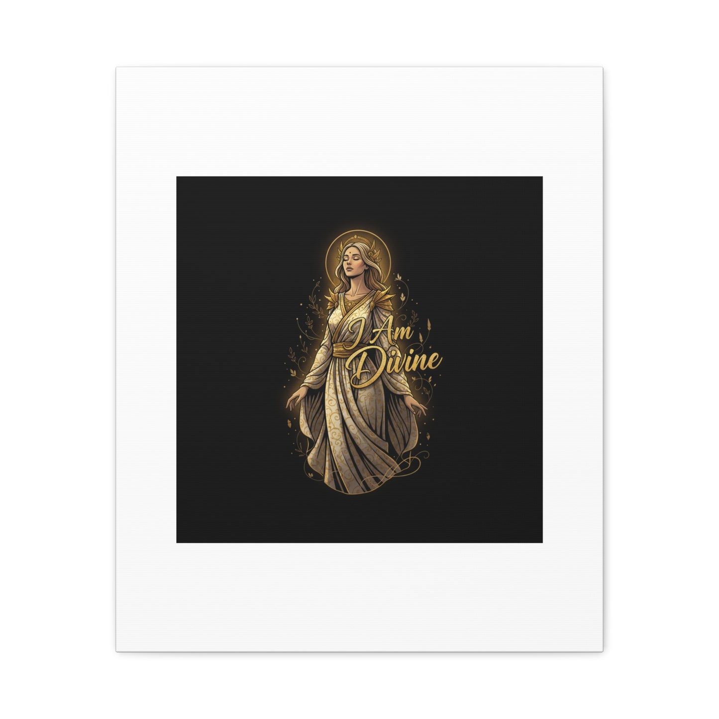 I Am Divine Canvas, Goddess Art Print | Manifest Goddess, Mythic Wall Art