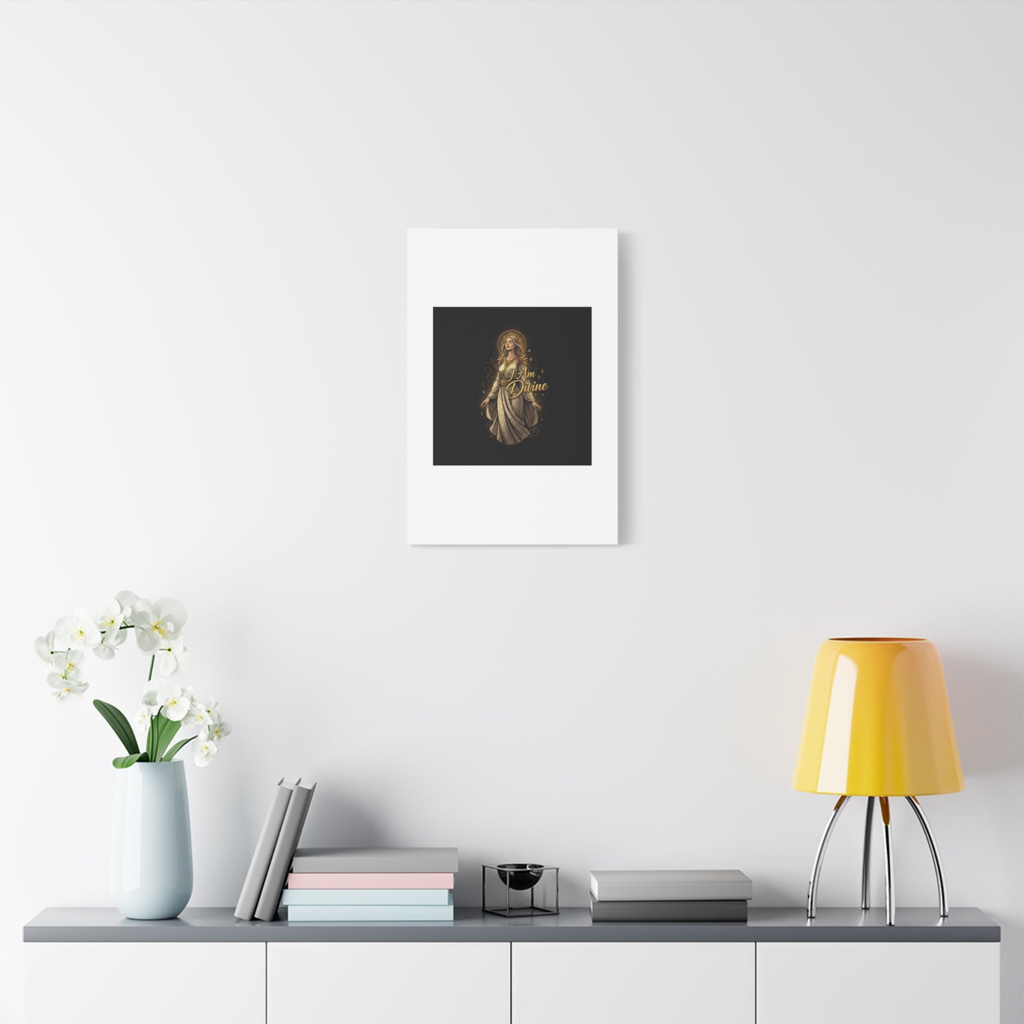 I Am Divine Canvas, Goddess Art Print | Manifest Goddess, Mythic Wall Art