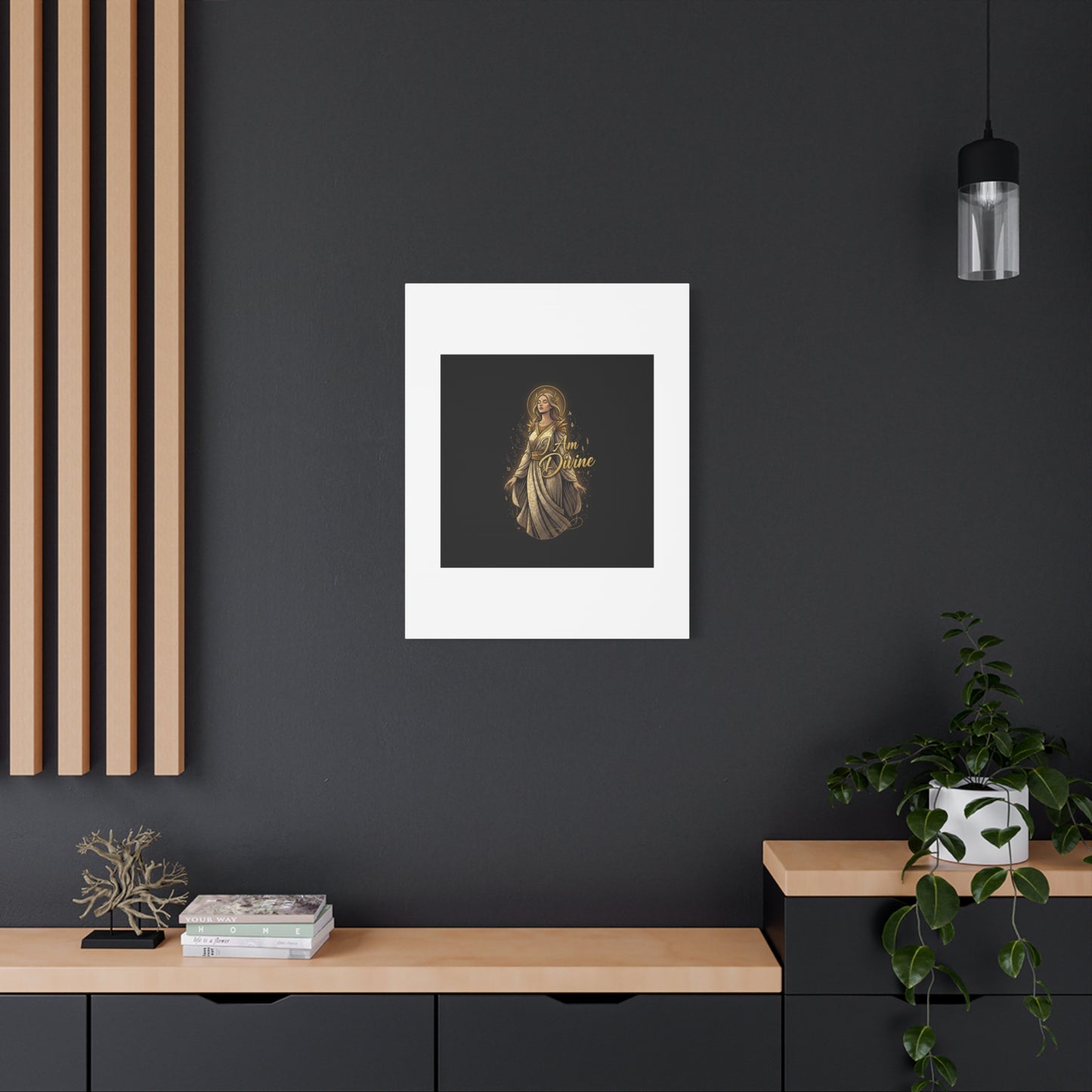 I Am Divine Canvas, Goddess Art Print | Manifest Goddess, Mythic Wall Art