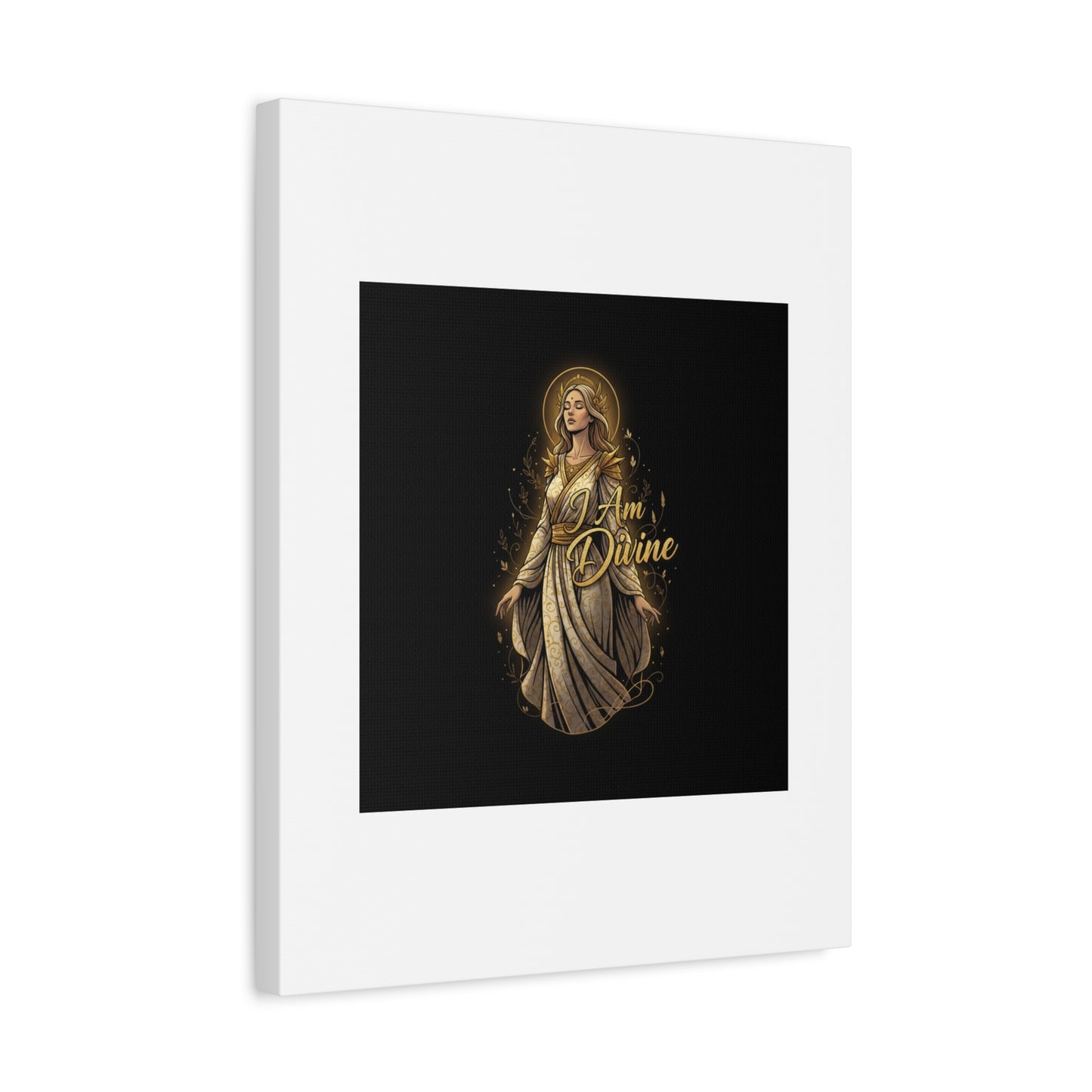 I Am Divine Canvas, Goddess Art Print | Manifest Goddess, Mythic Wall Art