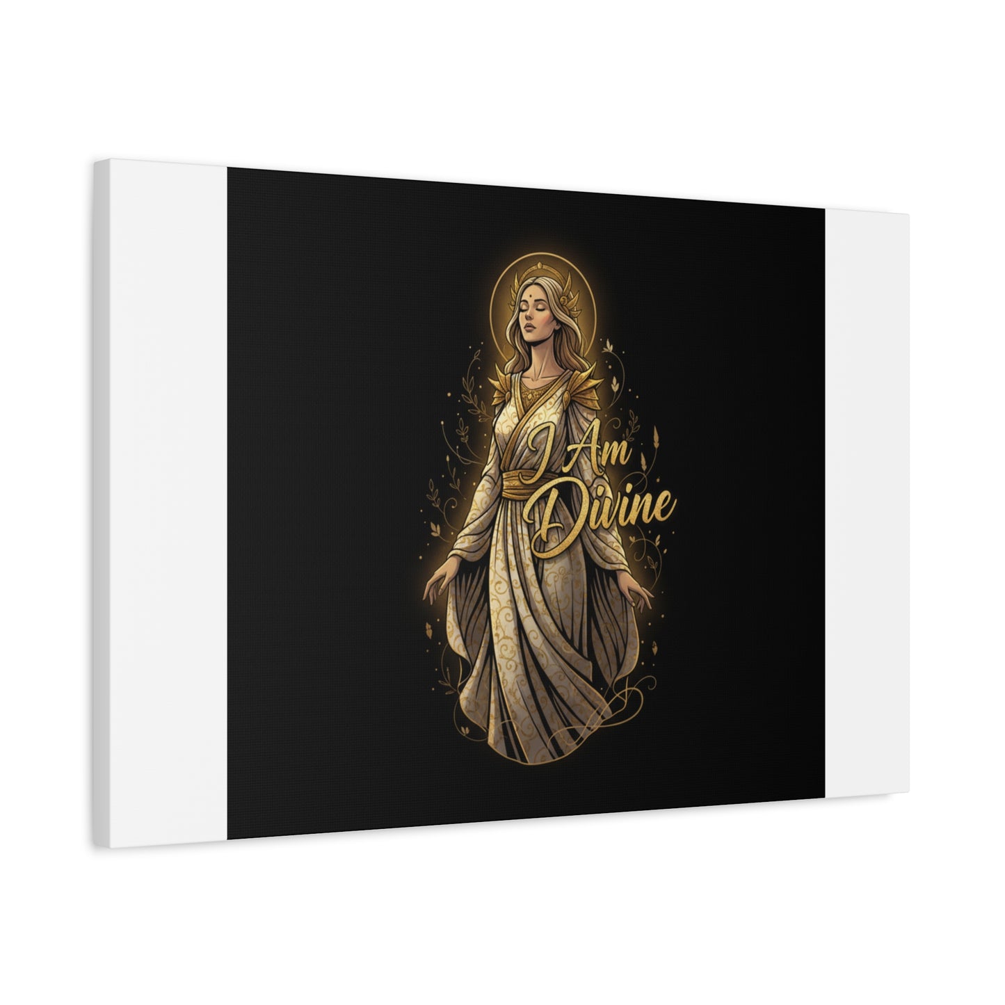 I Am Divine Canvas, Goddess Art Print | Manifest Goddess, Mythic Wall Art