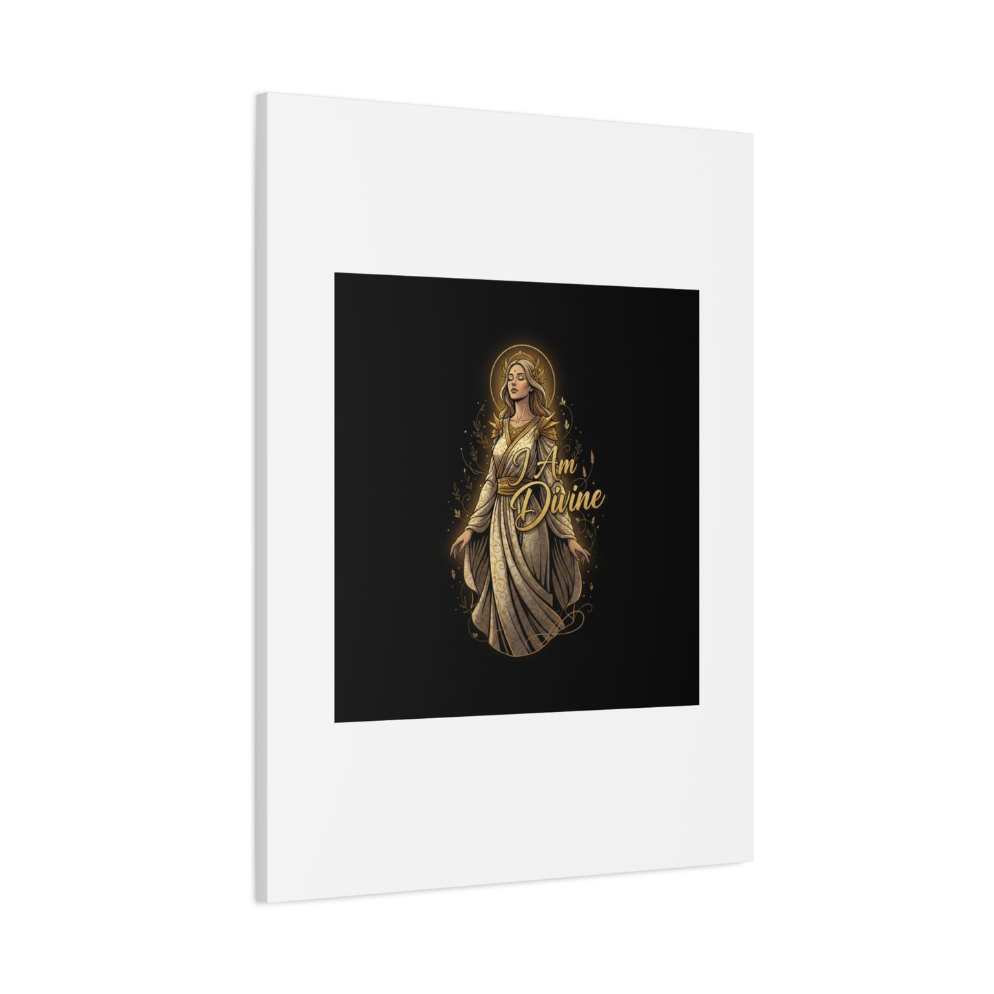 I Am Divine Canvas, Goddess Art Print | Manifest Goddess, Mythic Wall Art