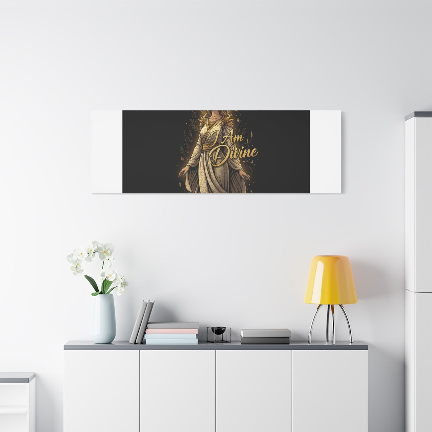 I Am Divine Canvas, Goddess Art Print | Manifest Goddess, Mythic Wall Art