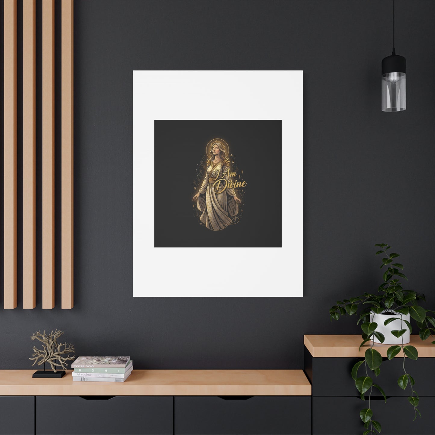 I Am Divine Canvas, Goddess Art Print | Manifest Goddess, Mythic Wall Art