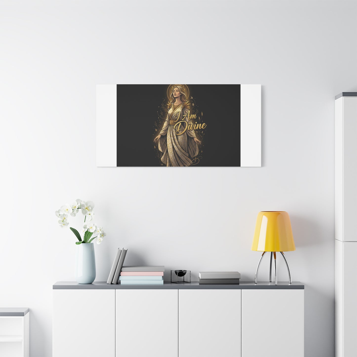 I Am Divine Canvas, Goddess Art Print | Manifest Goddess, Mythic Wall Art