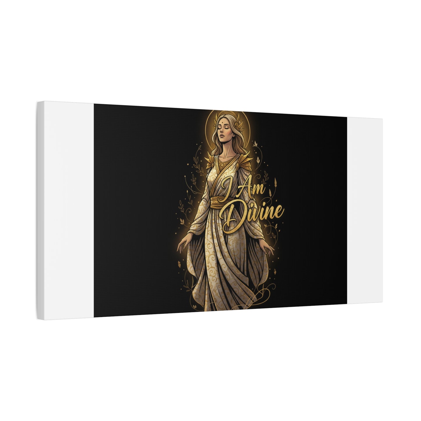 I Am Divine Canvas, Goddess Art Print | Manifest Goddess, Mythic Wall Art