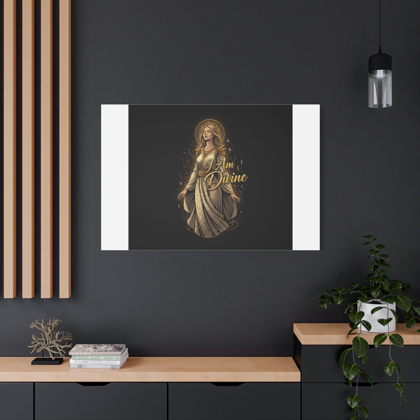 I Am Divine Canvas, Goddess Art Print | Manifest Goddess, Mythic Wall Art