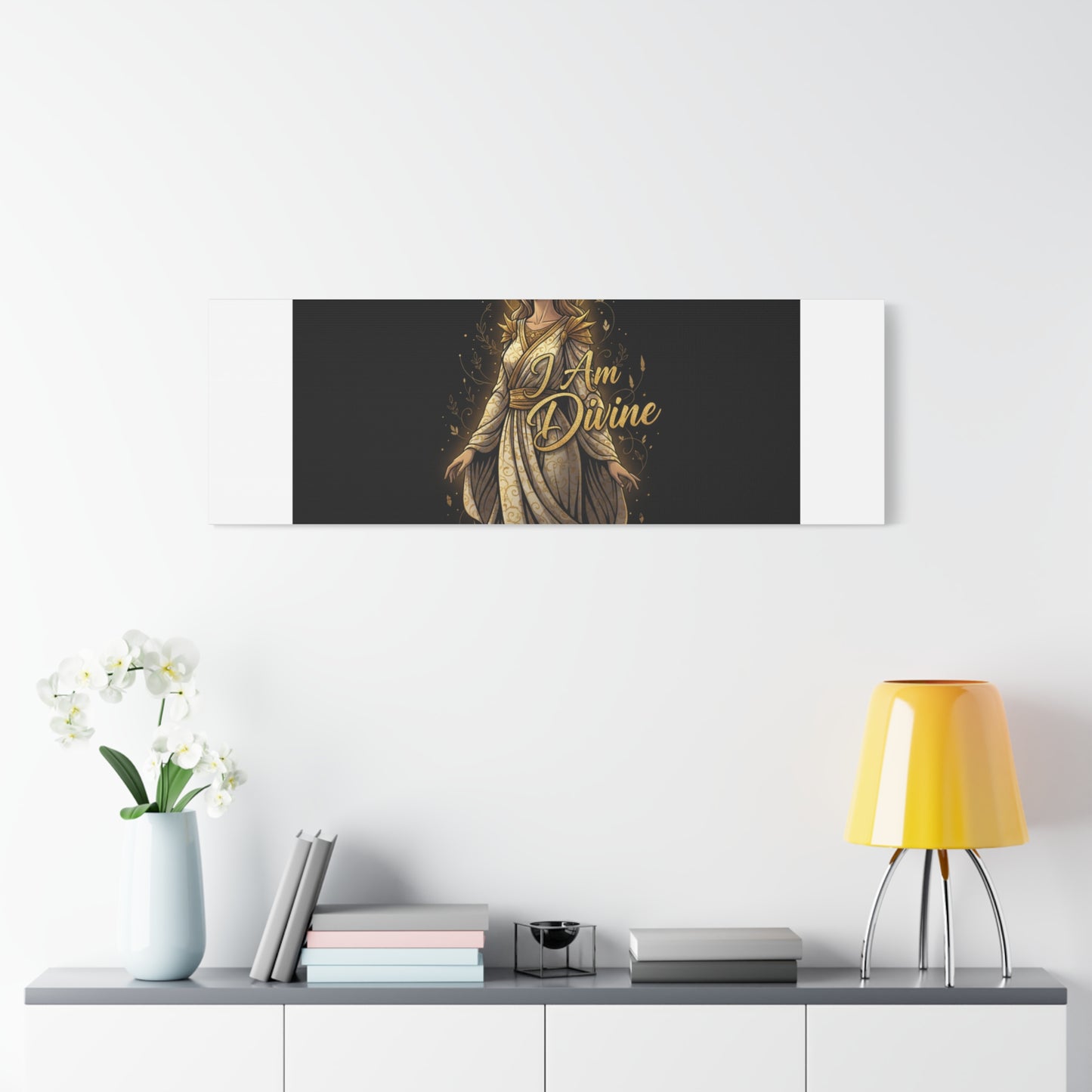 I Am Divine Canvas, Goddess Art Print | Manifest Goddess, Mythic Wall Art