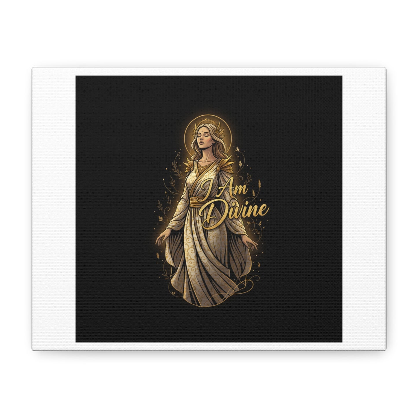 I Am Divine Canvas, Goddess Art Print | Manifest Goddess, Mythic Wall Art