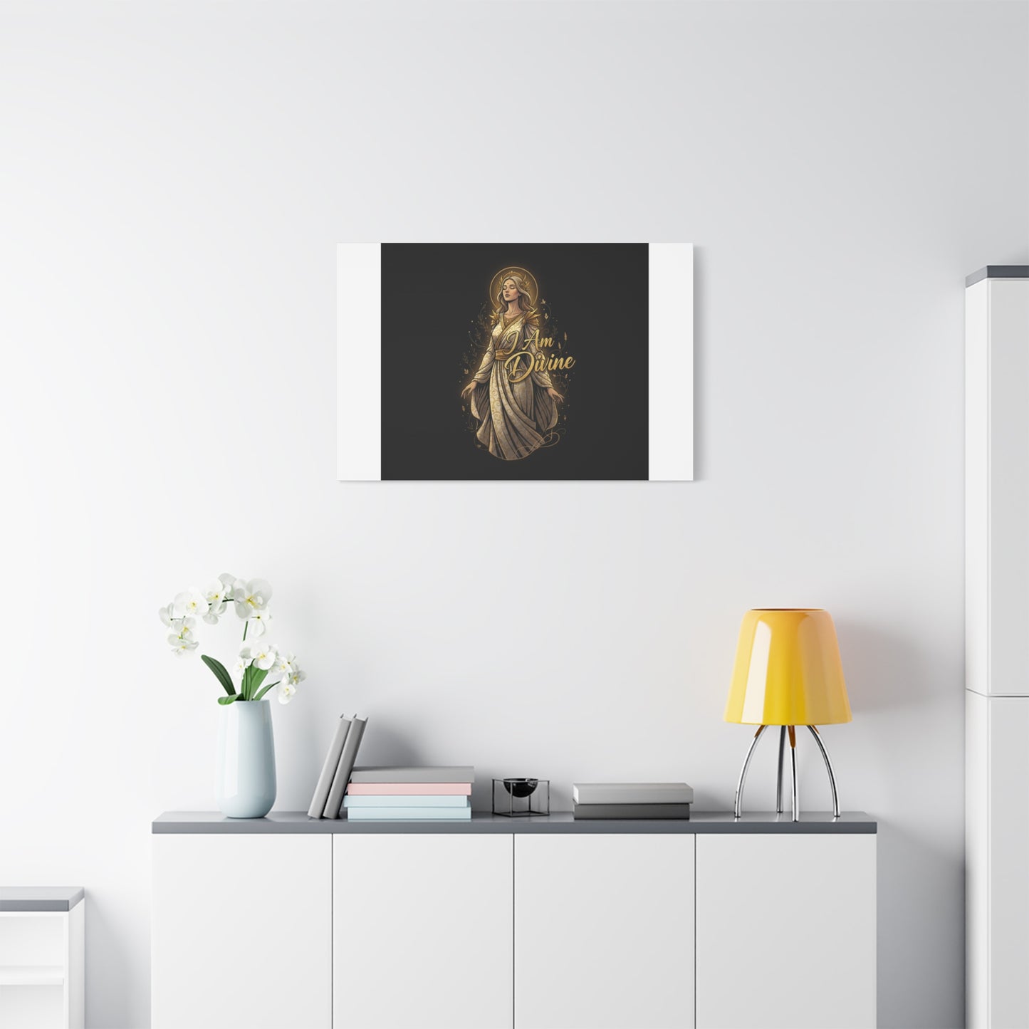 I Am Divine Canvas, Goddess Art Print | Manifest Goddess, Mythic Wall Art