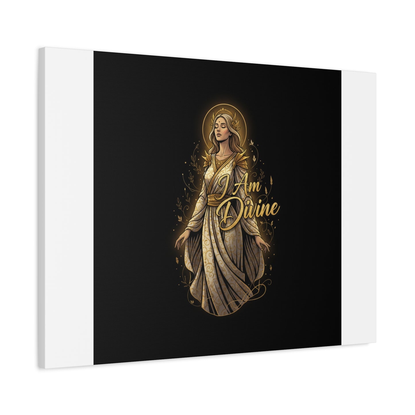 I Am Divine Canvas, Goddess Art Print | Manifest Goddess, Mythic Wall Art